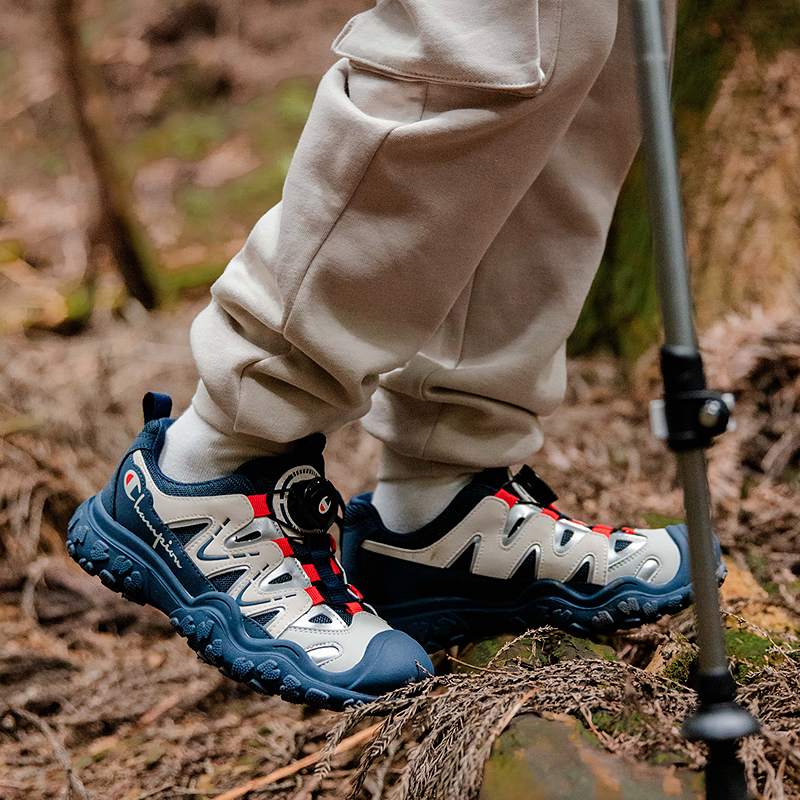 Champion冠军男女儿童鞋秋冬旋转扣运动户外徒步加绒登山老爹板鞋 - 图1