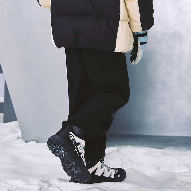 【防泼水】Champion冠军男女童装25冬季新款潮流加绒工装长裤卫裤 - 图3