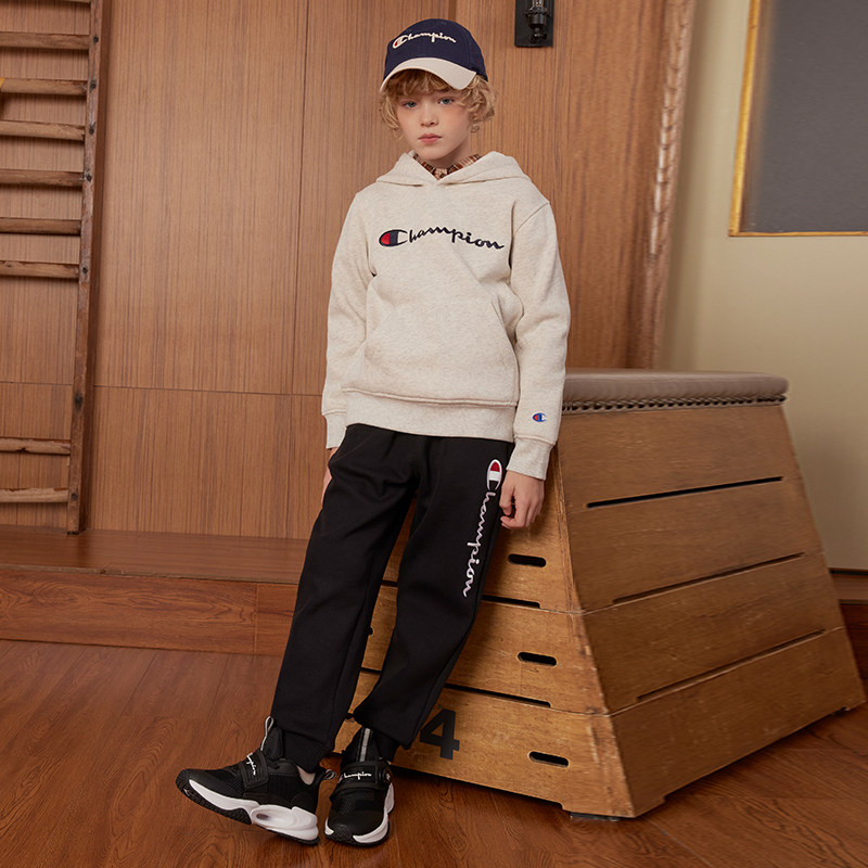 【厚绒】Champion冠军男女童装25冬季保暖加厚经典校园卫裤长裤子,淘宝优惠券,粉丝福利购,淘宝优惠卷