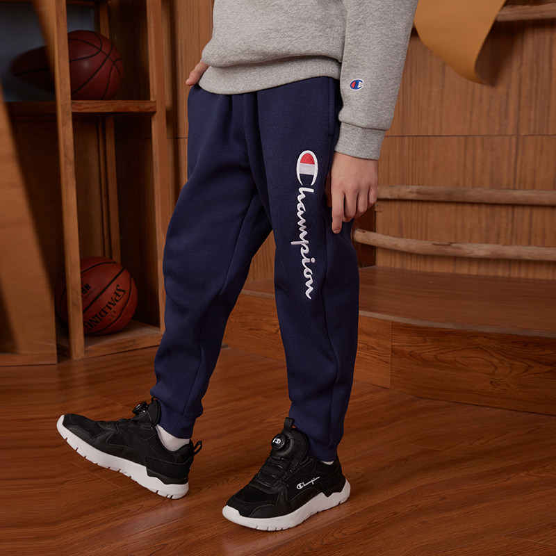 【厚绒】Champion冠军男女童装25冬季保暖加厚经典校园卫裤长裤子,淘宝优惠券,粉丝福利购,淘宝优惠卷