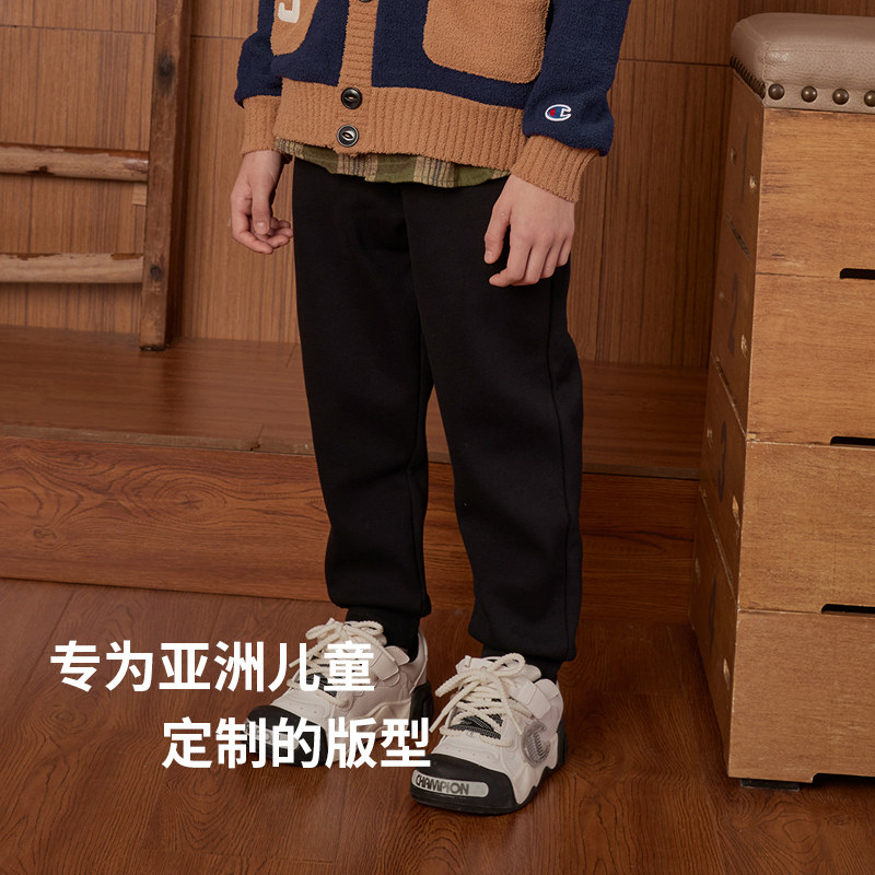 【厚绒】Champion冠军男女儿童装25冬季新款刺绣经典加绒卫裤长裤,淘宝优惠券,粉丝福利购,淘宝优惠卷