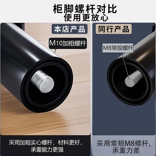 不锈钢可调节支撑脚桌腿茶几沙发增高脚垫浴室电视柜升降支架底座 - 图2