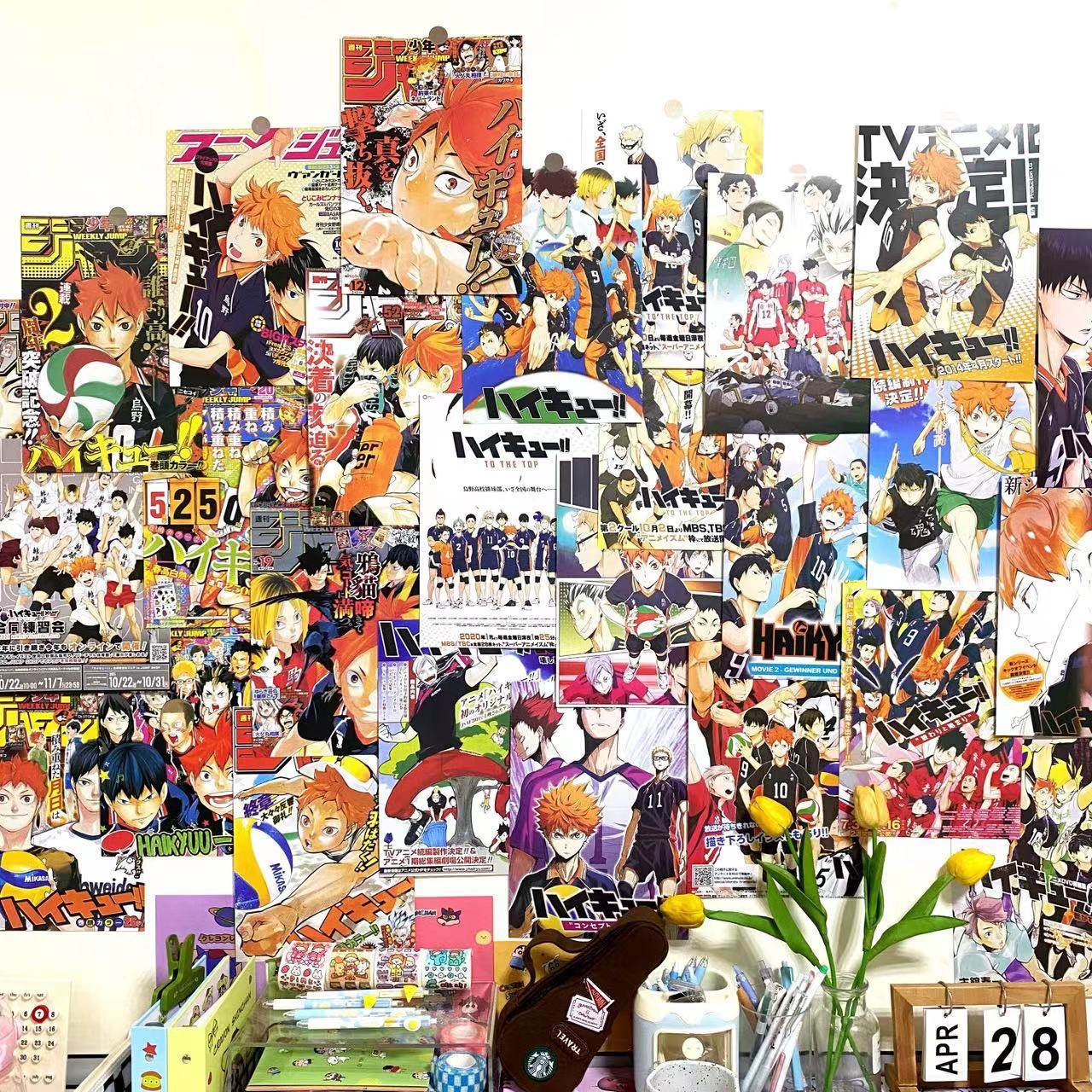 排球少年A4卡通动漫海报墙贴日向翔阳影山飞雄房间卧室墙面装饰画,淘宝优惠券,粉丝福利购,淘宝优惠卷