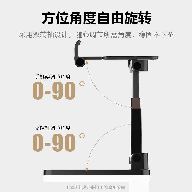 新款手机桌面支架ipad平板通用多功能懒人追剧折叠升降主播直播收纳加大加宽床上追剧看视频神器伸缩便携式架-图2