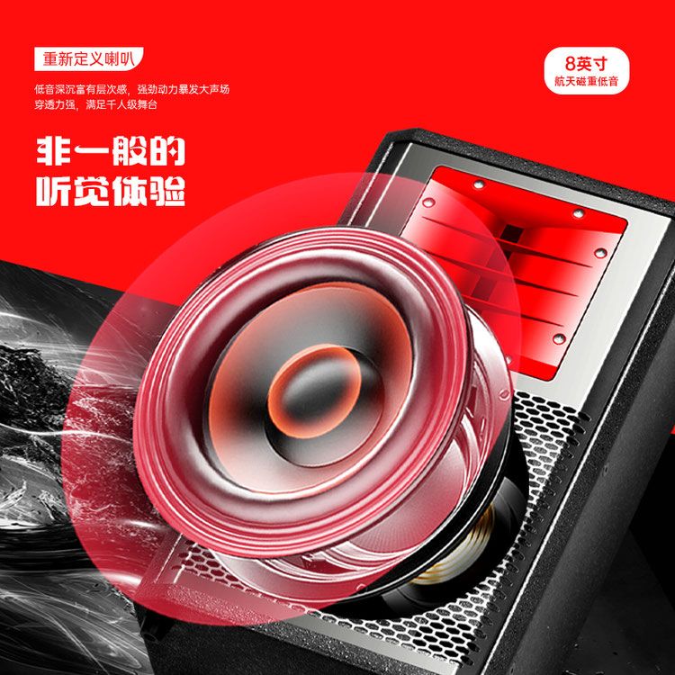 奇声260W大功率广场舞音响 乐器弹唱户外专业演出蓝牙音箱OTG音箱 - 图1