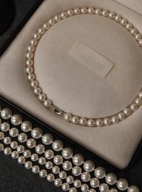 新加坡chomelkinsey白色珍珠项炼女2025新款秋冬气质高级感毛衣炼