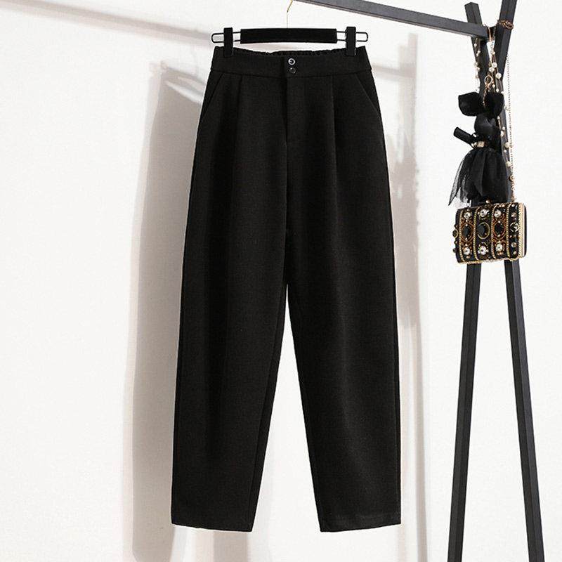 韩国咖啡色加厚毛呢裤女2025年秋冬新款胖mm梨形身材烟管阔腿裤子,淘宝优惠券,粉丝福利购,淘宝优惠卷