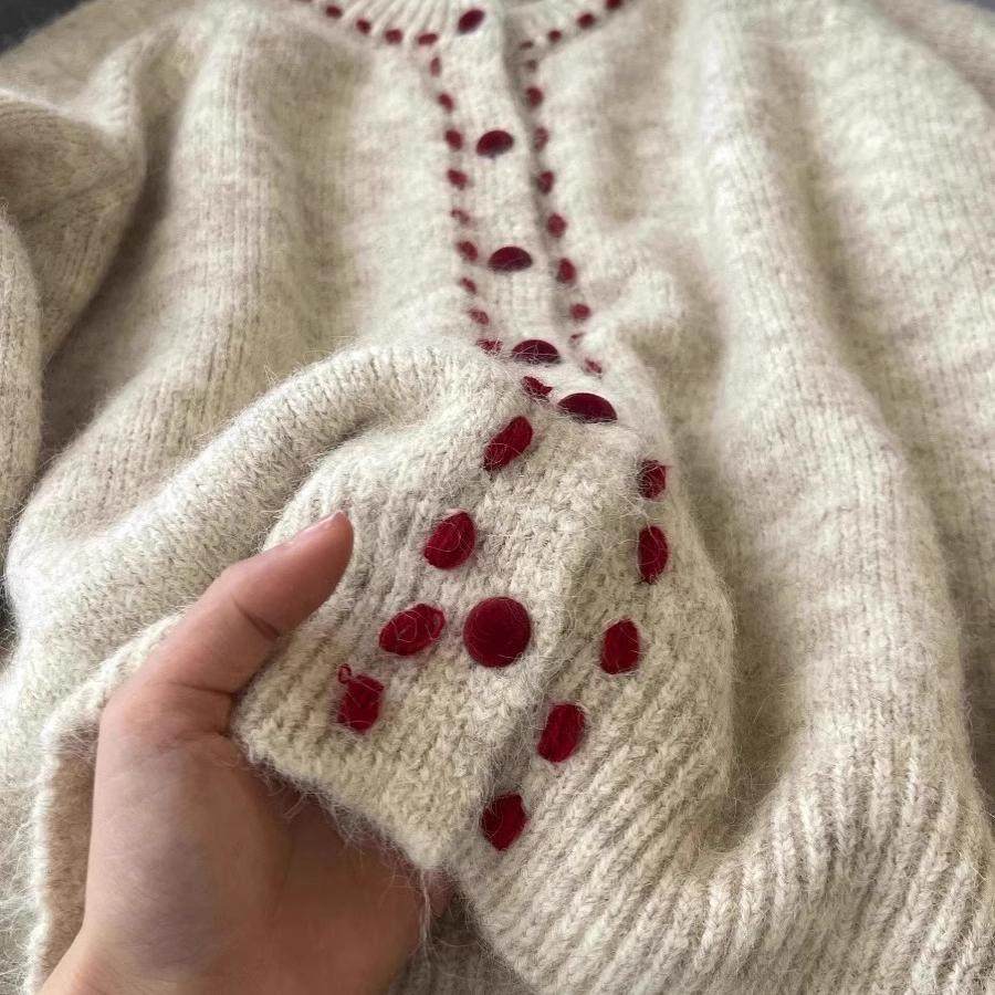 法国Rixo Rane 小众高颜?法式复古软糯慵懒设计感休闲针织毛衣女,淘宝优惠券,粉丝福利购,淘宝优惠卷