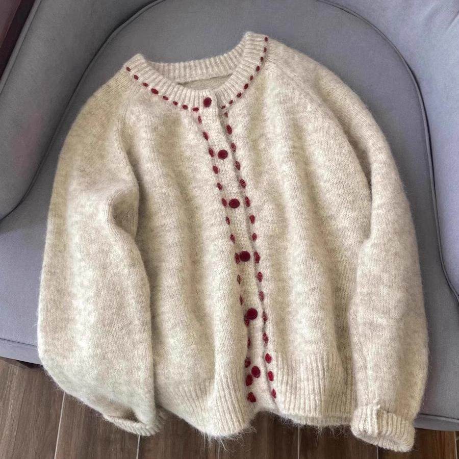 法国Rixo Rane 小众高颜?法式复古软糯慵懒设计感休闲针织毛衣女,淘宝优惠券,粉丝福利购,淘宝优惠卷