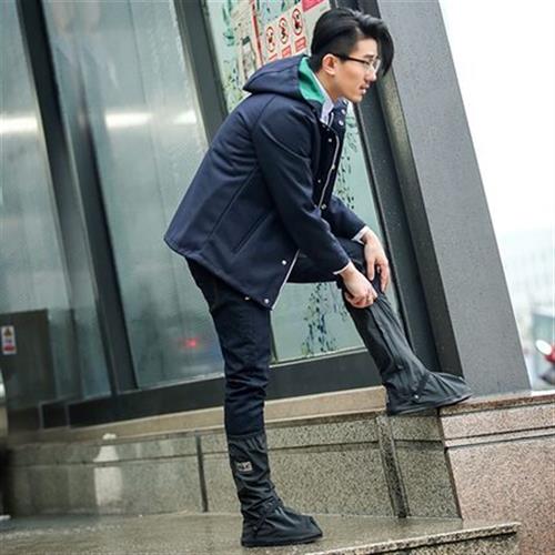 耐磨套男女款户外雨鞋防水鞋套防滑雨靴骑行底成人下雨天学生加厚 - 图2