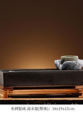 新款新办中式招财金蟾流水摆陶瓷喷泉公室桌面家小居型开业乔迁礼