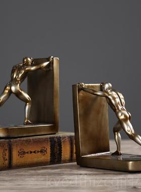 新款北欧简约创意书客厅酒房设柜装饰品摆件书挡 书靠 书摆工艺立