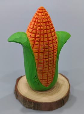 木质摆件田园客厅纯手工木雕