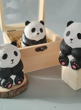 木制摆件简约客厅纯手工木雕