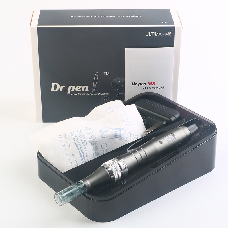 美容院Dr.pen M8电动微针脸部微晶MTS导入发际线纳米飞梭仪小黑笔-图0