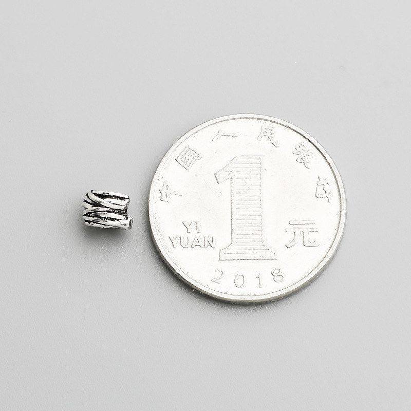 配饰s925散珠散珠纯银泰银编绳串珠手链水晶手工复古缠绕DIY隔珠,淘宝优惠券,粉丝福利购,淘宝优惠卷