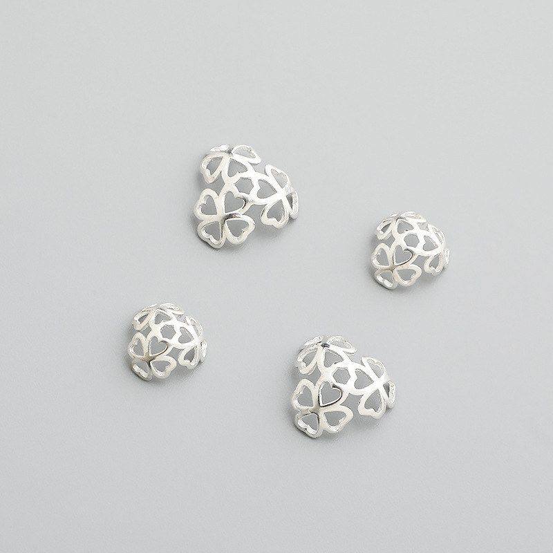 花托手工镂空银隔片半圆花帽S925半包饰品配串珠DIY花片饰品包珠,淘宝优惠券,粉丝福利购,淘宝优惠卷