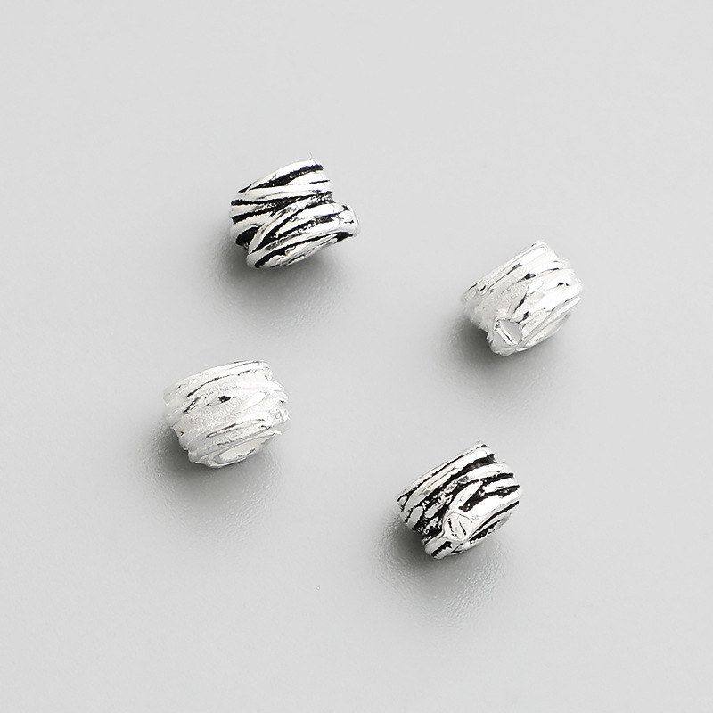 配饰s925散珠散珠纯银泰银编绳串珠手链水晶手工复古缠绕DIY隔珠,淘宝优惠券,粉丝福利购,淘宝优惠卷