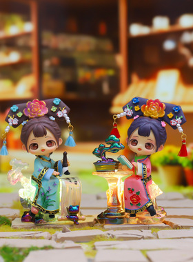 国风创意手办格格雅集网红盲盒景区热卖桌面摆件创意家居装饰
