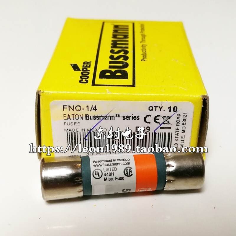 EATON/保险丝 TRON熔断器 FNQ-1/4 FNQ-0.25A 500V 10*38-图1