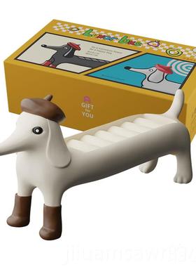 新款腊肠狗戒指托卡意创首饰盒架收纳展通示架可爱小精摆致送礼桌