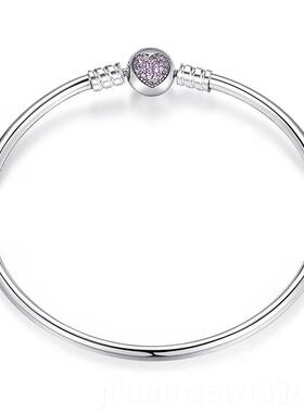 新款原创圆头d手镯iy珠子手链基础链简约592纯银情侣饰小众轻奢时