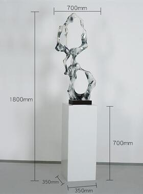 创意酒店售楼处展厅玄关太湖石透明树脂摆件现代客厅家居艺术雕塑
