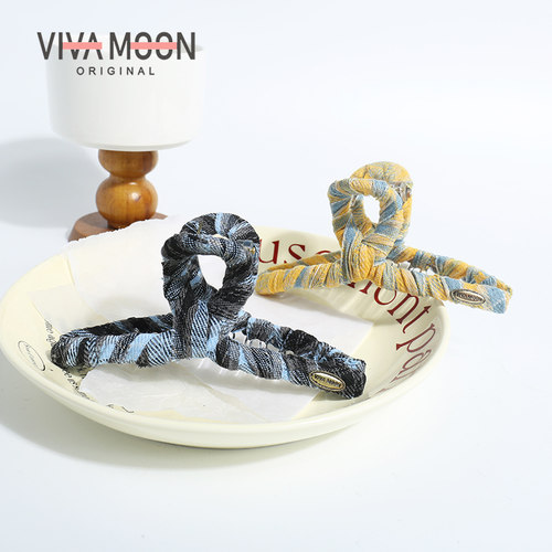 jk格纹布艺春日大号抓夹女高级感原创简约气质后脑勺鲨鱼夹发夹 - 图1