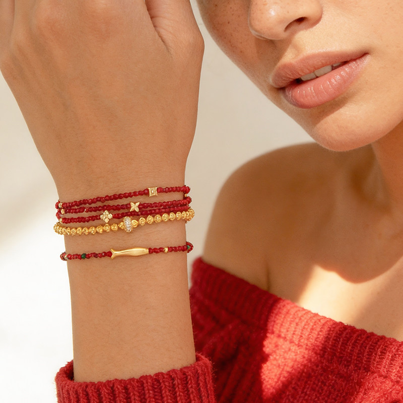 【新年礼物】iKiCoJewelry红运系列有鱼红色琉璃手链S925银高级,淘宝优惠券,粉丝福利购,淘宝优惠卷