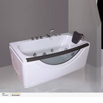 New Pint Rectangular Home Massage Bathtub Single Acrylic Independent modern bath Surfing Glass Bathtub 15