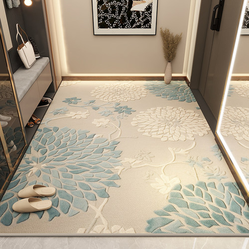 轻奢入户门地垫室内家用地毯门垫进门门口玄关防滑脚垫可裁剪定制 - 图3