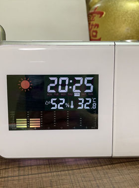 8190彩屏数字投影钟跨境推荐创意万年历天气钟 电子LED投影闹钟
