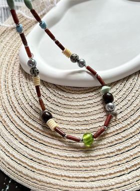 2025潮流波西米亚复古民族风原创饰品中古色系多宝个性小众精选