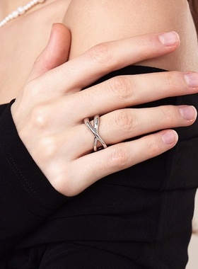 双层戒指百搭小众法式简约精致开口戒女代发
