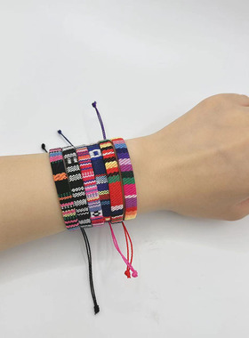 2025新款欧美手工编织彩色民族风075cm彩色手绳跨境热销设计