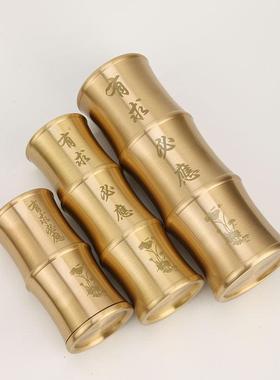 厂家黄铜香筒插香筒竹节香筒插线香香管装香家用檀香笔筒