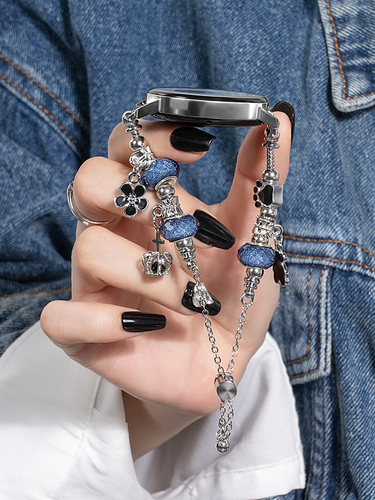 适用华为GT5表带新款潘多拉表链华为watch4pro表带gt4/gt3女款表链荣耀magic2高级感捕梦网手链42mm手表配件 - 图0