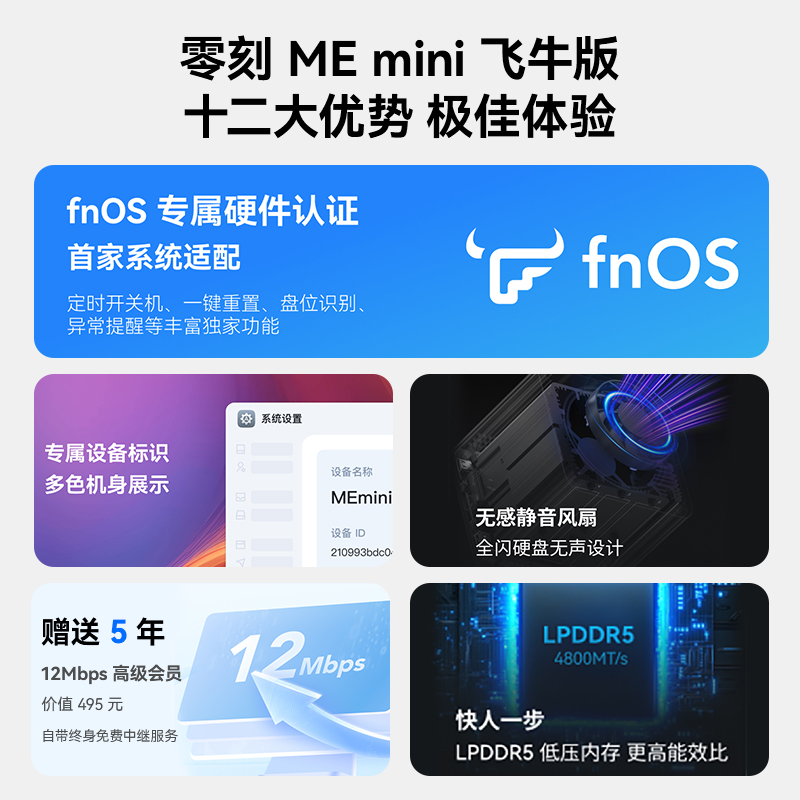 「飞牛联名款」零刻ME mini 飞牛NAS 英特尔N150 六盘位超静音私有云家庭存储影音网络存储器迷你主机双2.5G - 图0