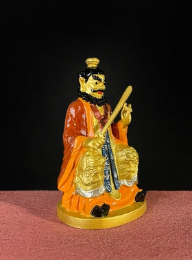 「系绮」张天师纯手工彩绘锌合金桌面摆件办公桌摆件玄关摆件