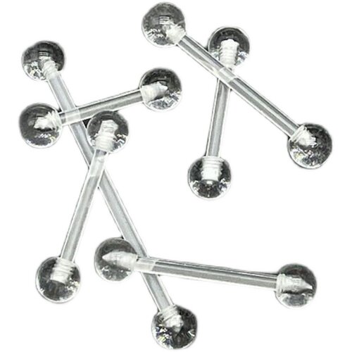 墨刺研究室 防发现亚克力透明隐形舌钉耳桥钉耳骨钉人体穿刺饰品 - 图3