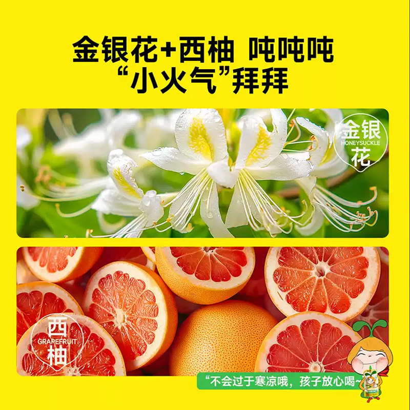 窝小芽儿童金银花柚子汁饮料果汁饮品无添加色素送婴儿宝宝辅食谱,淘宝优惠券,粉丝福利购,淘宝优惠卷