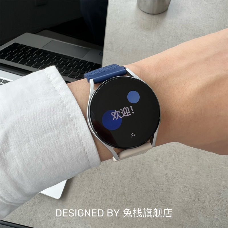 适用galaxy三星watch6classic手表表带watch5pro编织watch4classic尼龙watch3原装active2智能gears3男女錶帶-图2