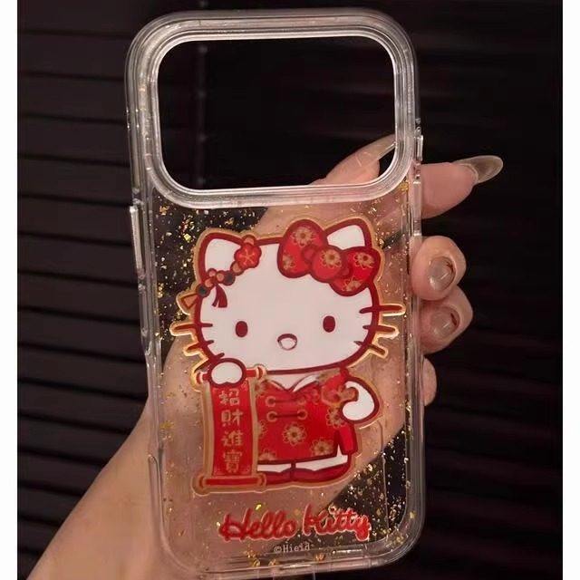 可爱金箔招财进宝KT适用iPhone17promax手机壳15新款17pro网红女款13创意全包防摔16pro超好看17保护套,淘宝优惠券,粉丝福利购,淘宝优惠卷