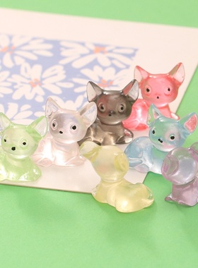 2025新款卡通夜光微景观小橘猫动物家居装饰品动态桌面创意礼品