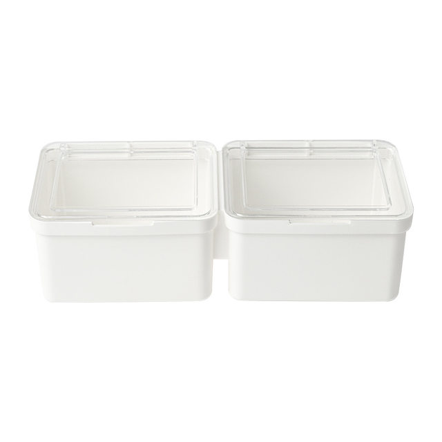 Drawer storage box built-in partition with lid transparent partition box desktop debris organization small items classification