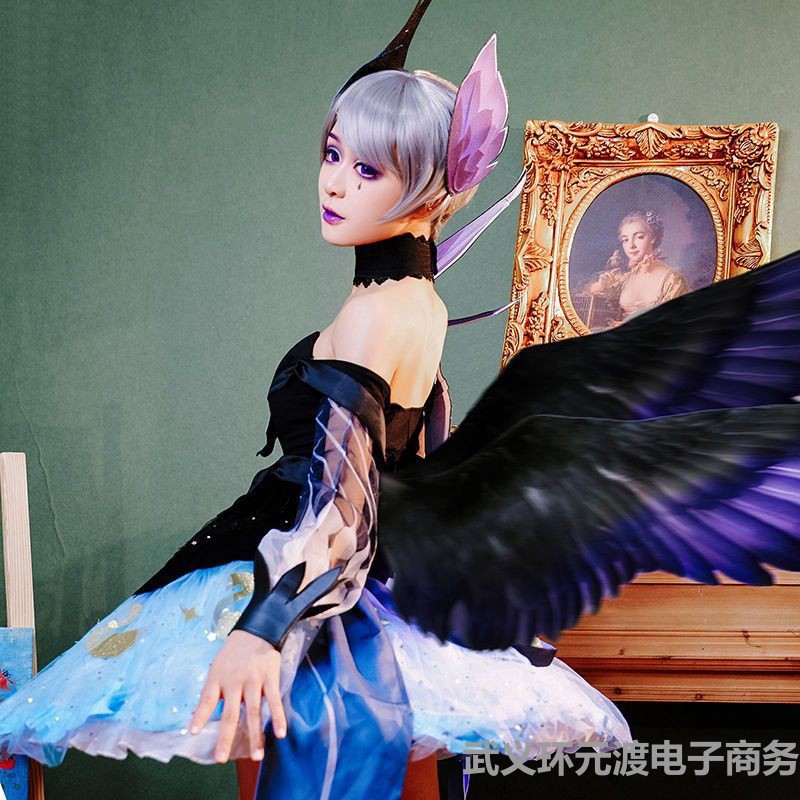 小乔黑白天鹅之梦cosplay衣服荣耀cos服女全套装动漫假发鞋子 - 图2