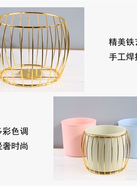 轻奢铁艺干花瓶北欧式简约现代家居装饰品客厅电视柜餐桌酒柜摆件