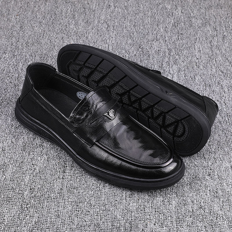 广州纯皮男鞋2025新款男士一脚蹬商务百搭头层牛皮韩版休闲皮鞋潮,淘宝优惠券,粉丝福利购,淘宝优惠卷