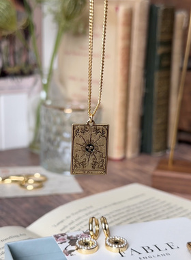 黑色珐琅Fable复古欧美毛衣链