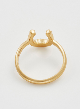 Fable珍珠马蹄珐琅彩戒